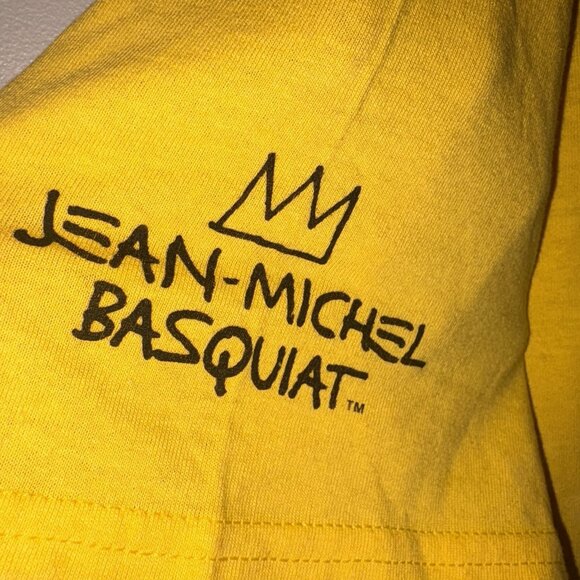 Jean Michel Basquiat Goodie Two Sleeves Tshirt Men's Size XL Yellow Warrior - Picture 3 of 5